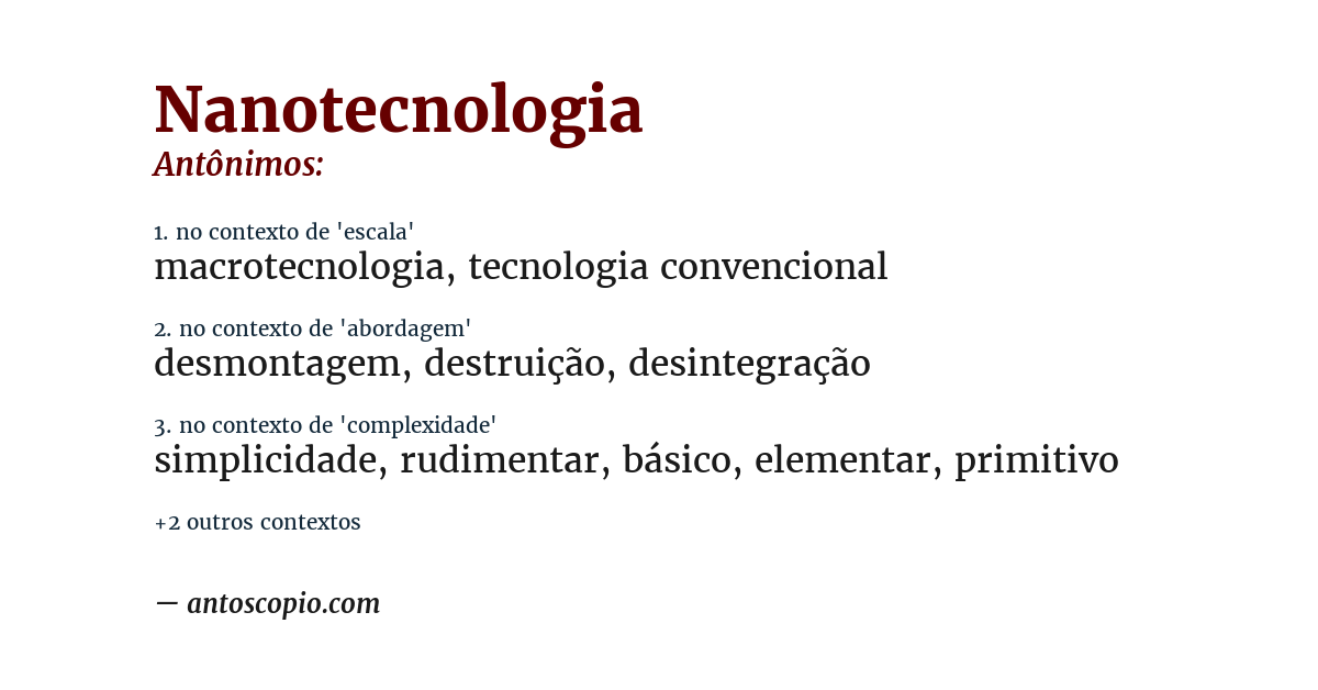 Antônimo de nanotecnologia