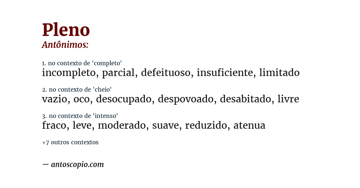 Antônimo de pleno