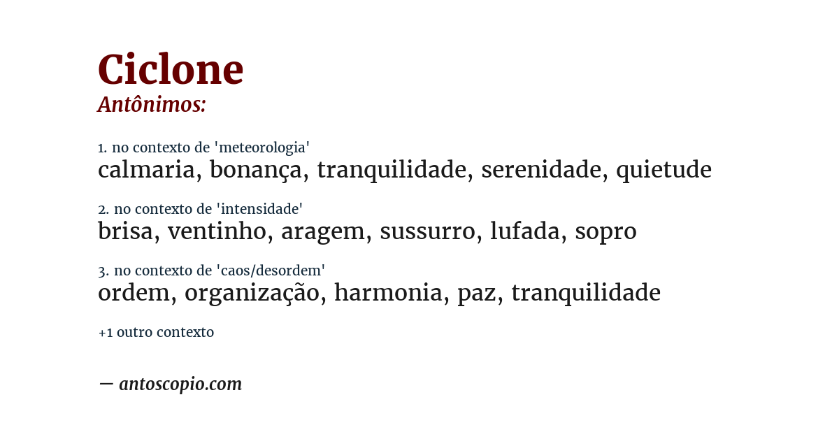 Antônimo de ciclone
