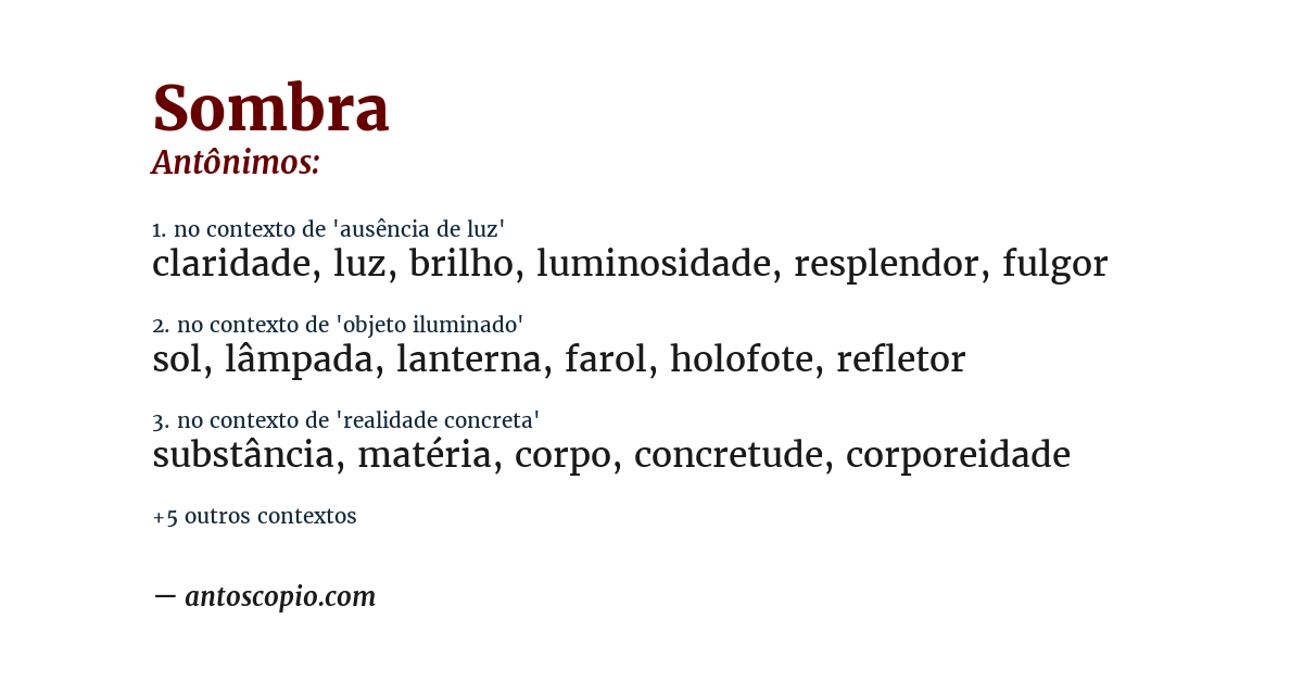 Antônimo de sombra