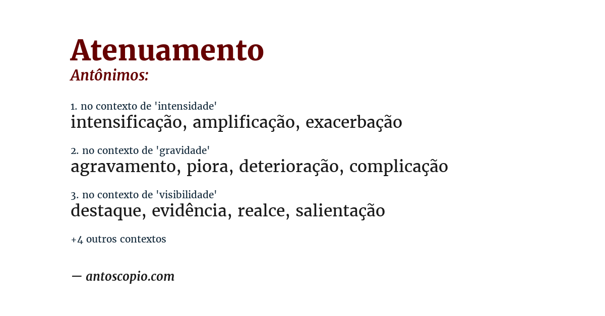 Antônimo de atenuamento