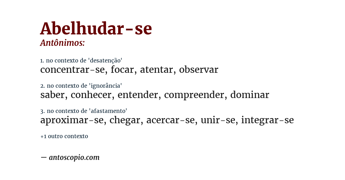 Antônimo de abelhudar-se