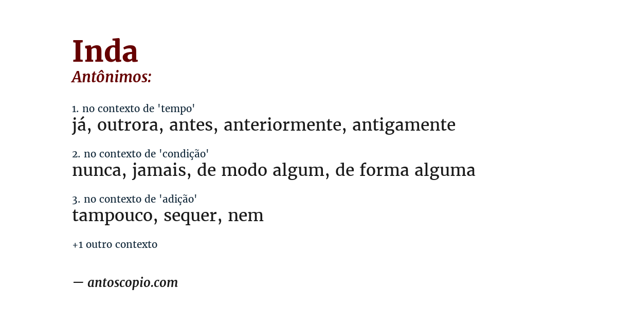 Antônimo de inda