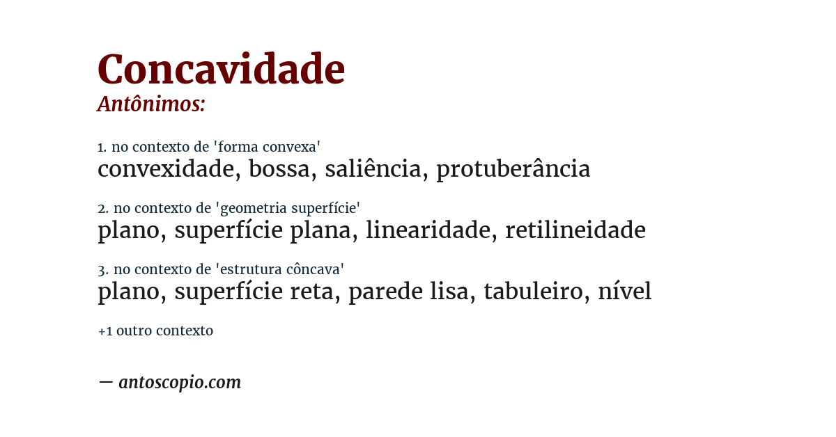 Antônimo de concavidade