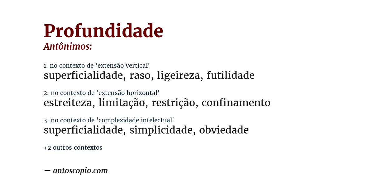 Antônimo de profundidade