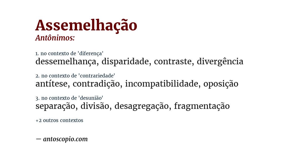 Antônimo de assemelhação