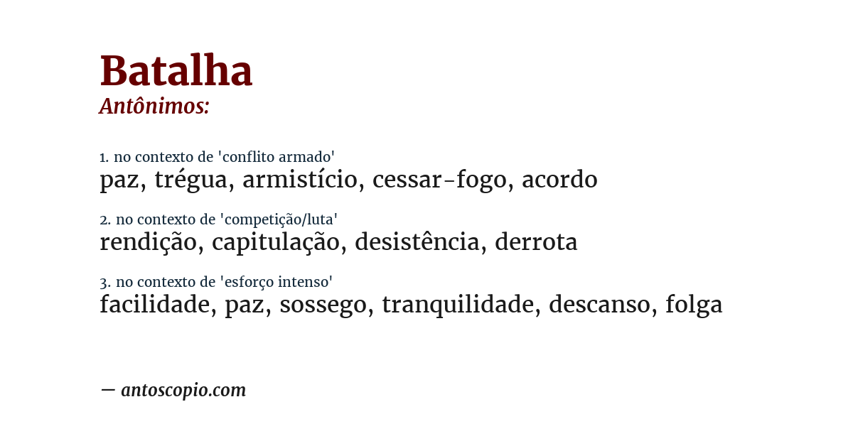 Antônimo de batalha
