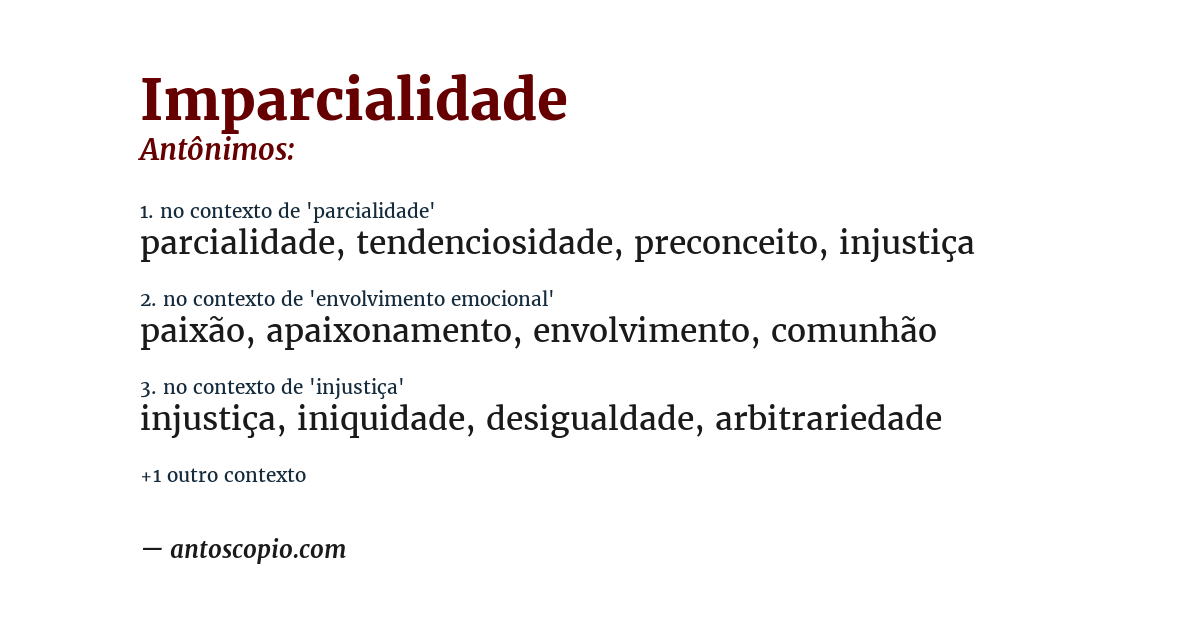 Antônimo de imparcialidade