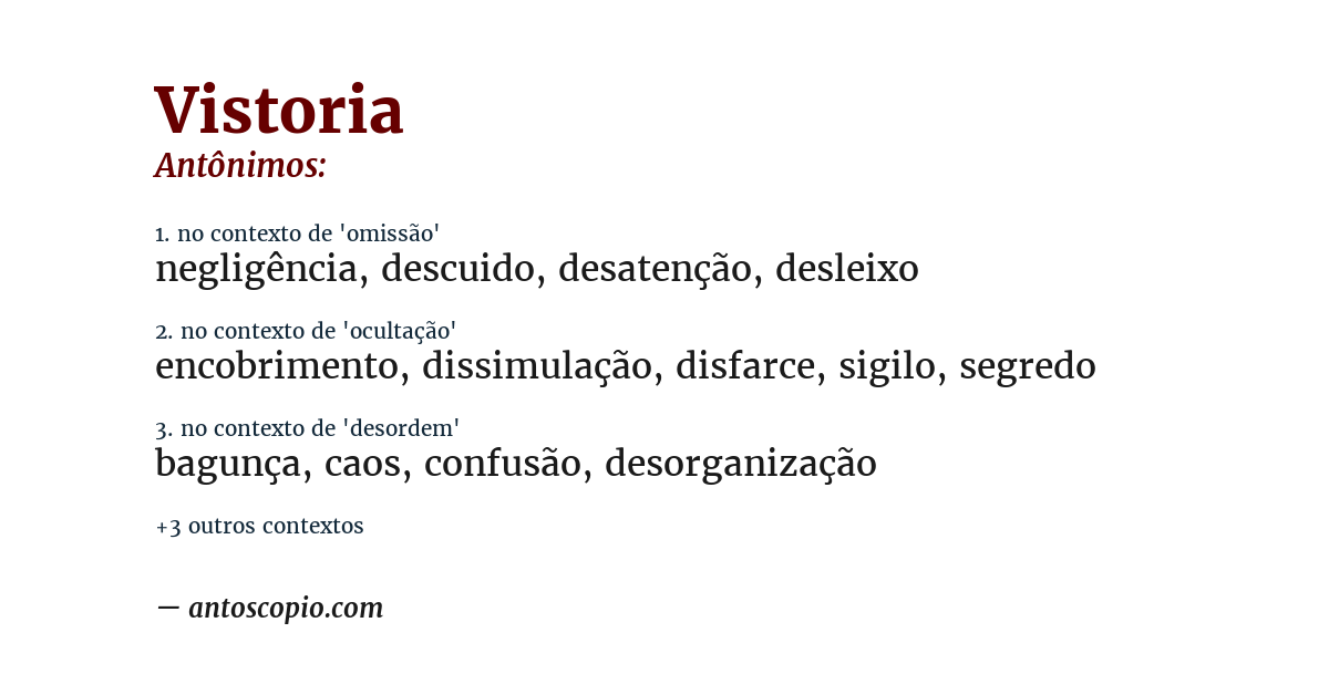Antônimo de vistoria