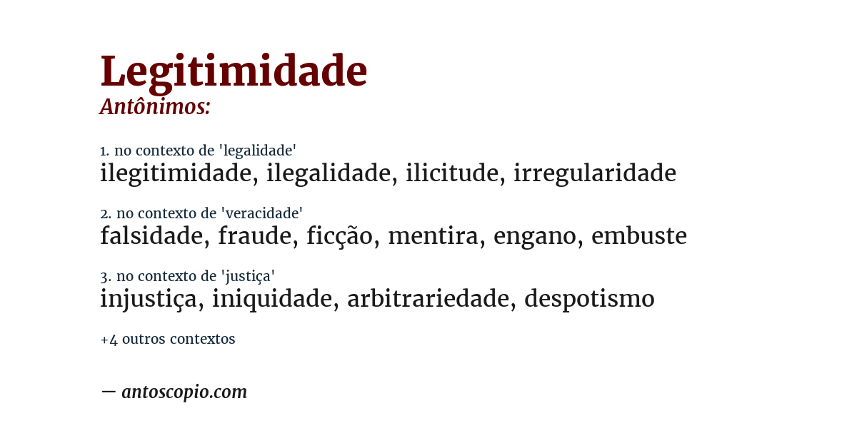 Antônimo de legitimidade