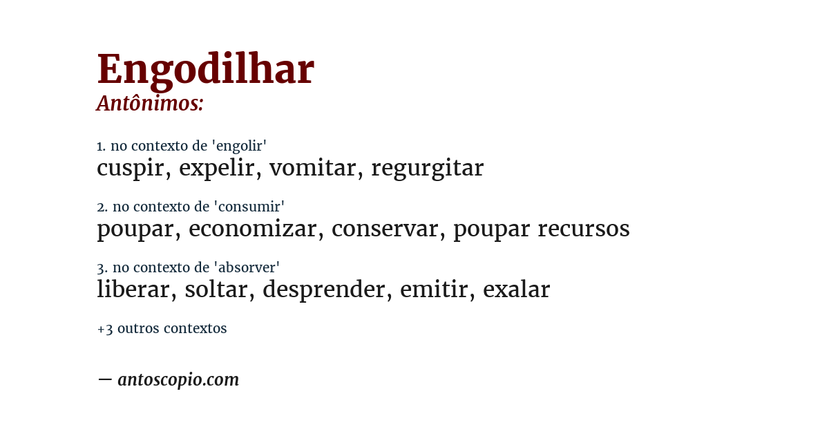 Antônimo de engodilhar
