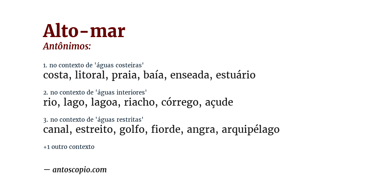 Antônimo de alto-mar