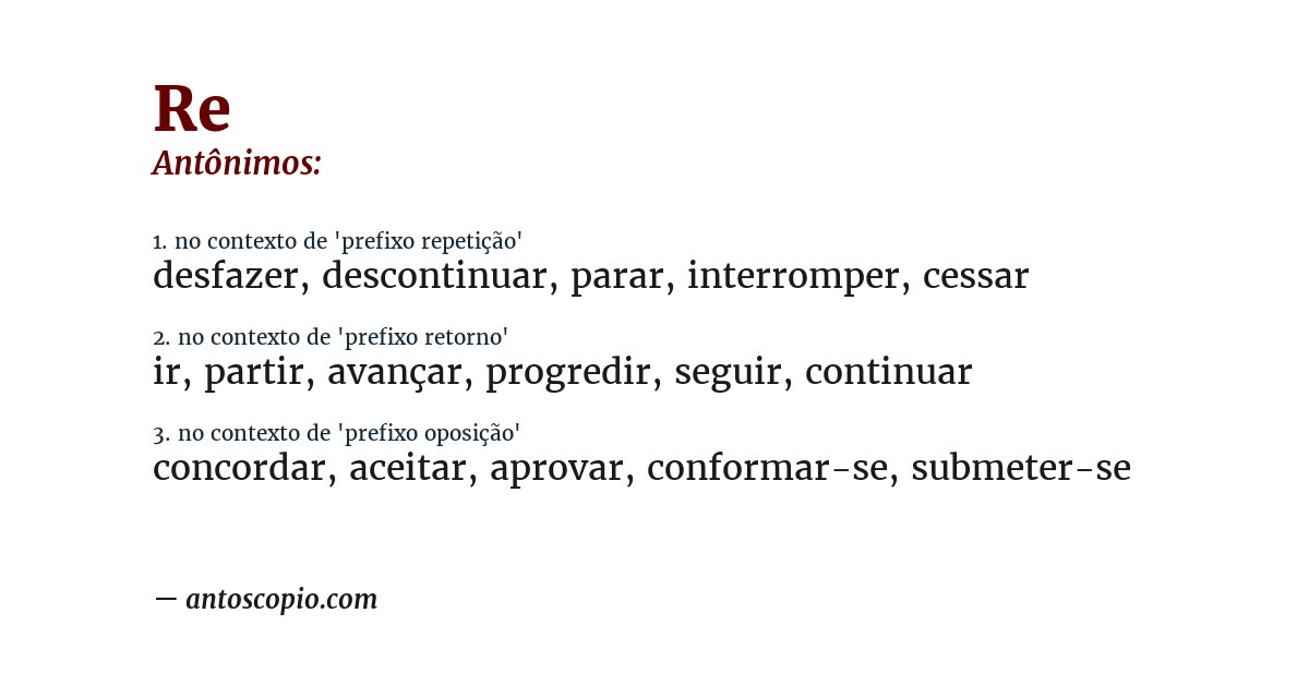 Antônimo de re