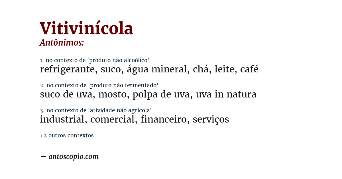 Antônimo de vitivinícola