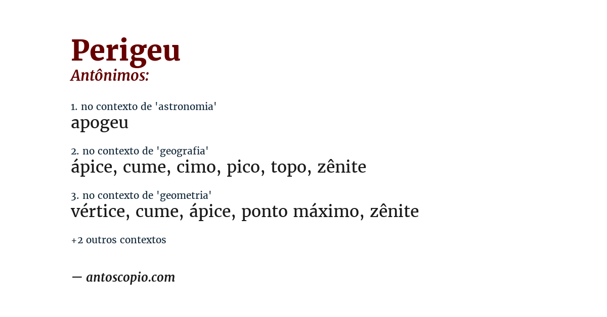 Antônimo de perigeu