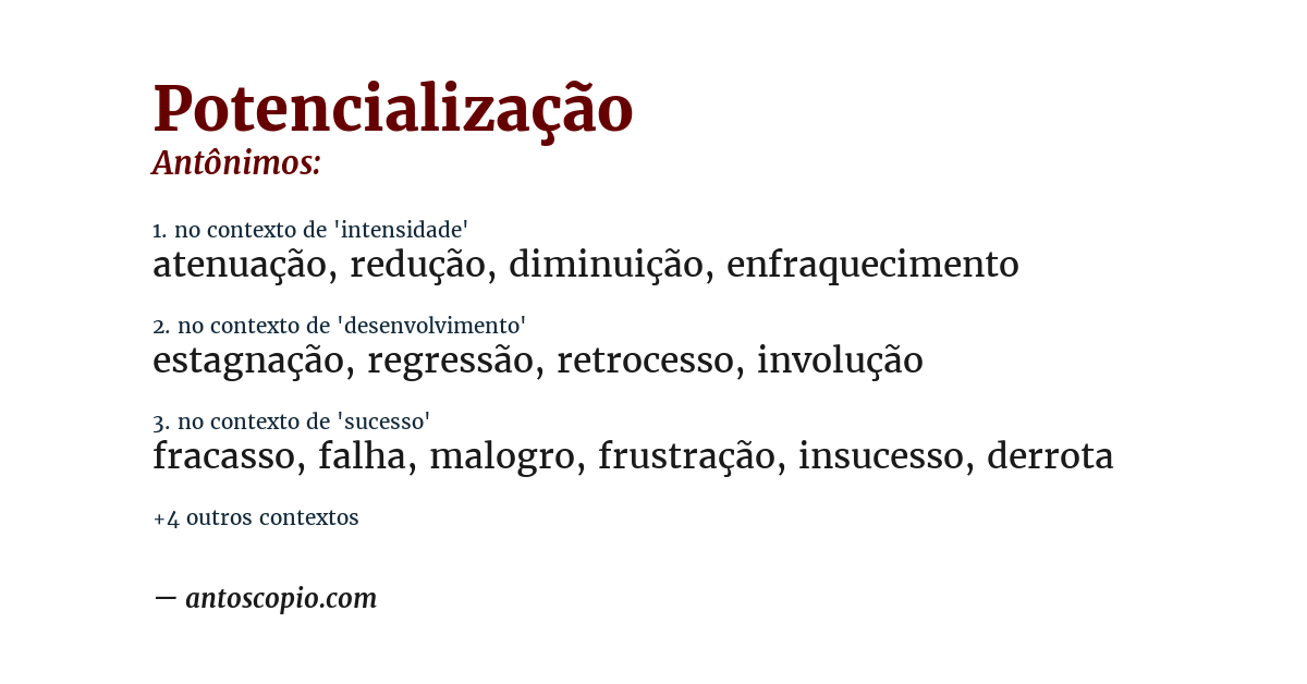 Antônimo de potencialização