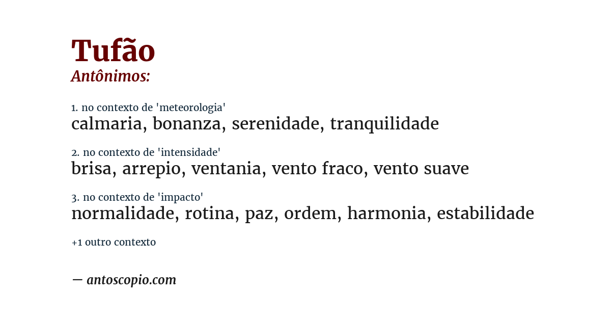 Antônimo de tufão