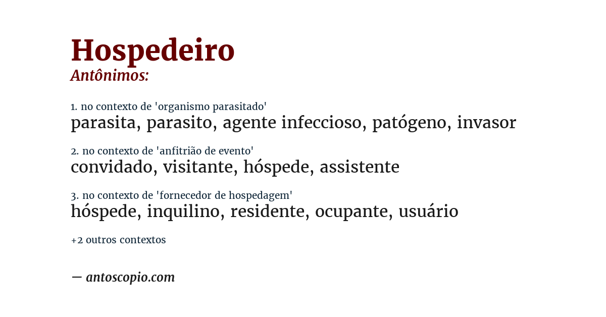 Antônimo de hospedeiro