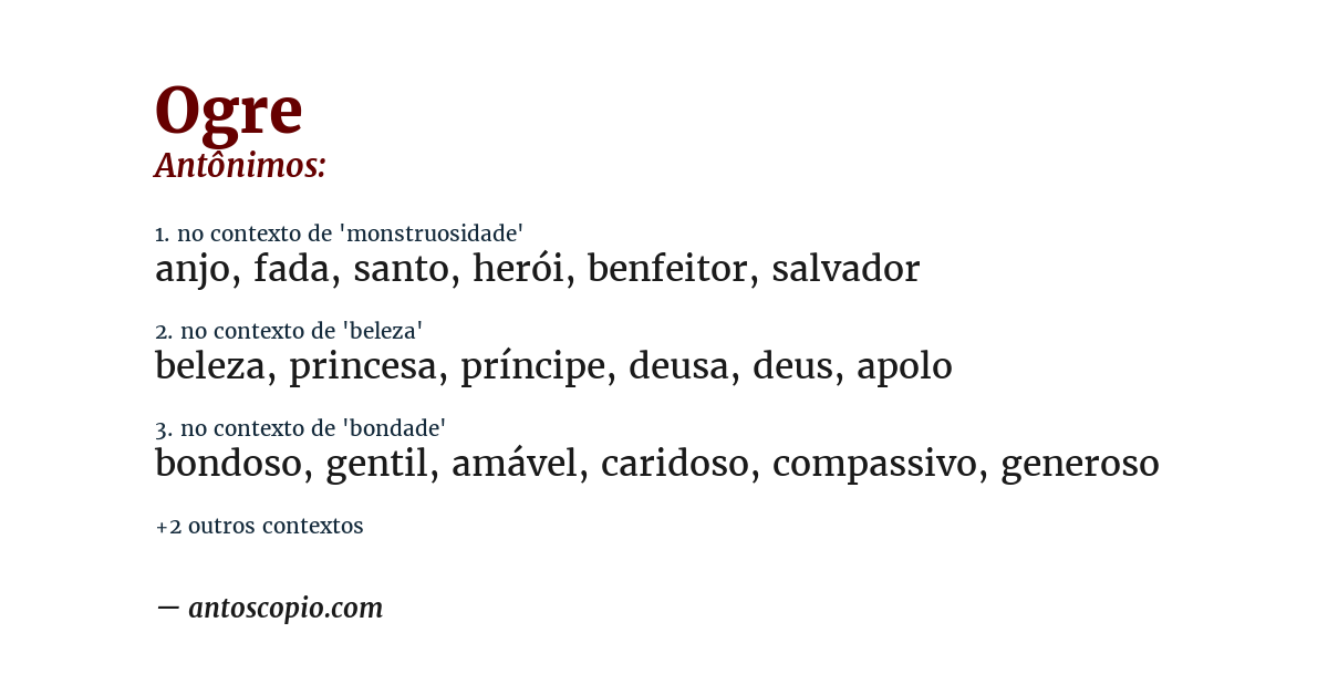 Antônimo de ogre