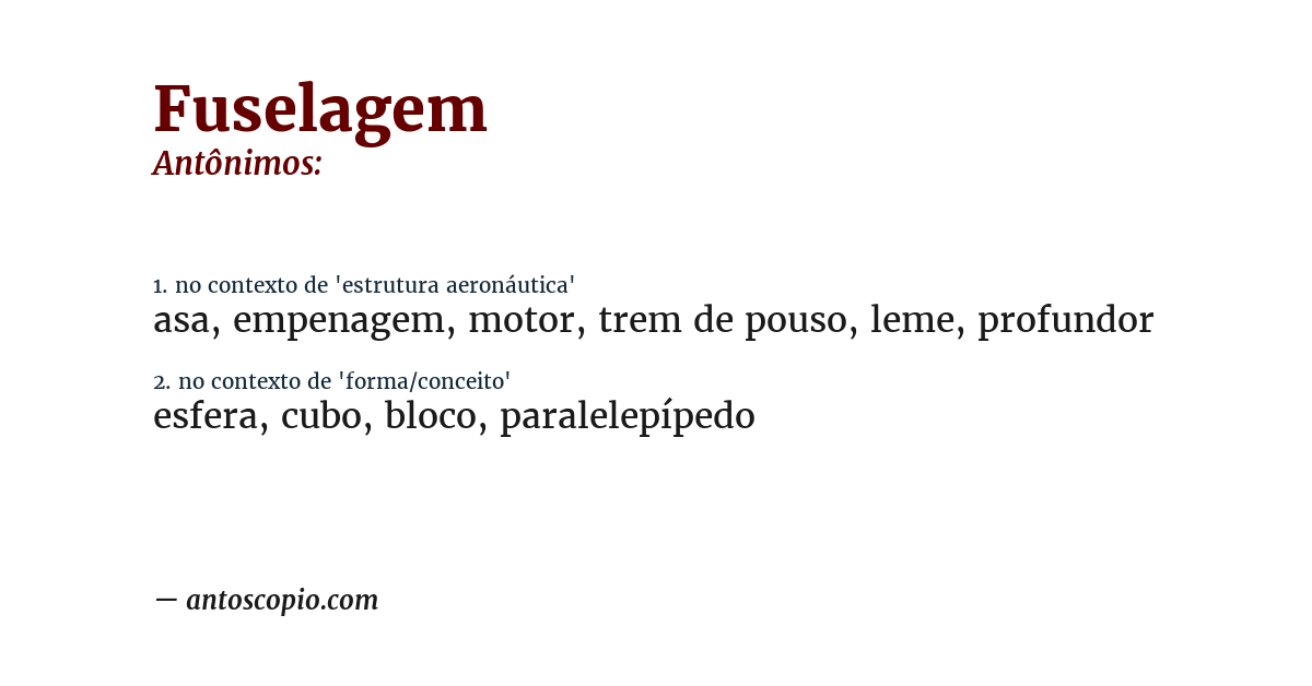 Antônimo de fuselagem