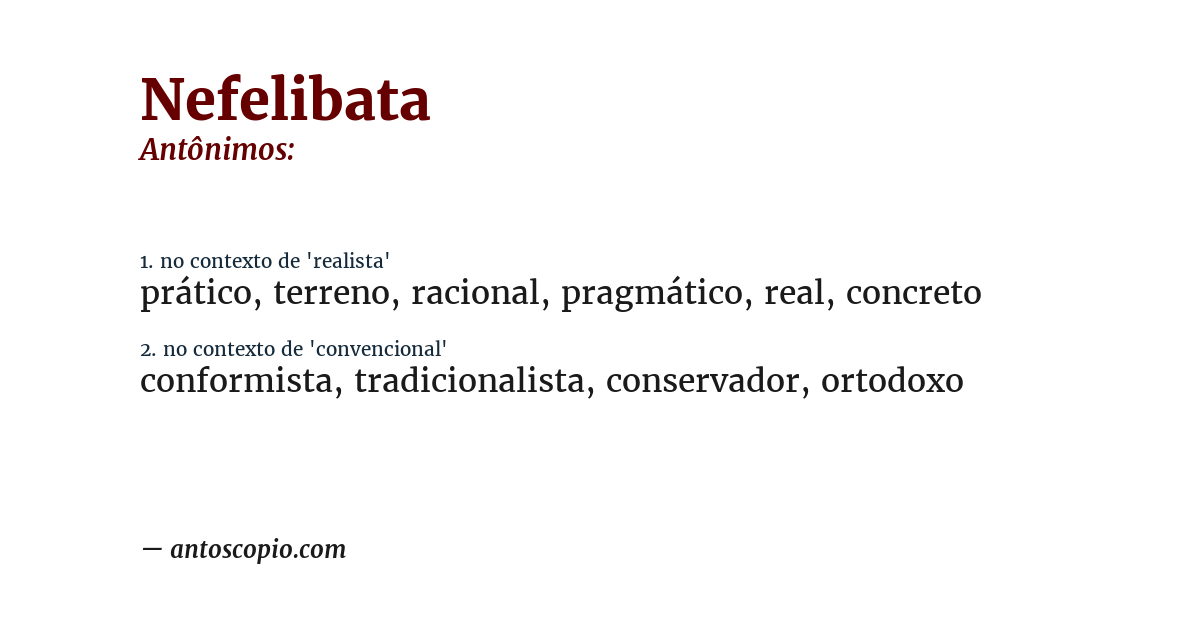 Antônimo de nefelibata