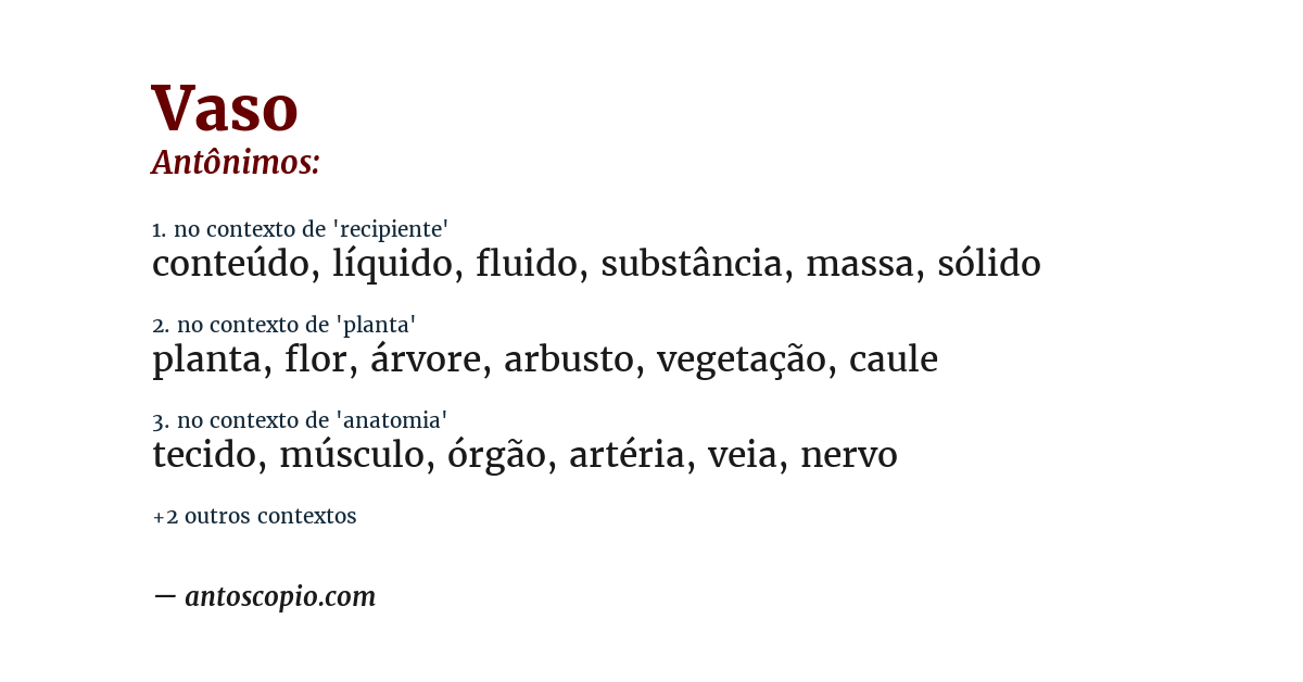 Antônimo de vaso