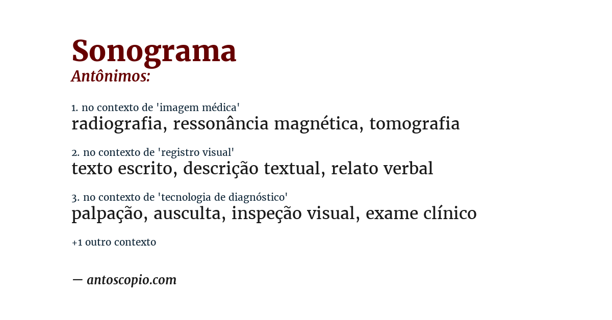 Antônimo de sonograma