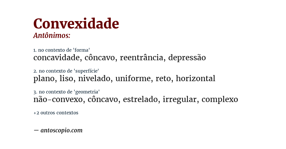 Antônimo de convexidade
