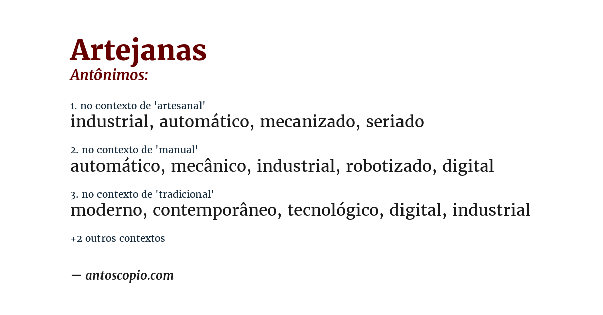 Antônimo de artejanas
