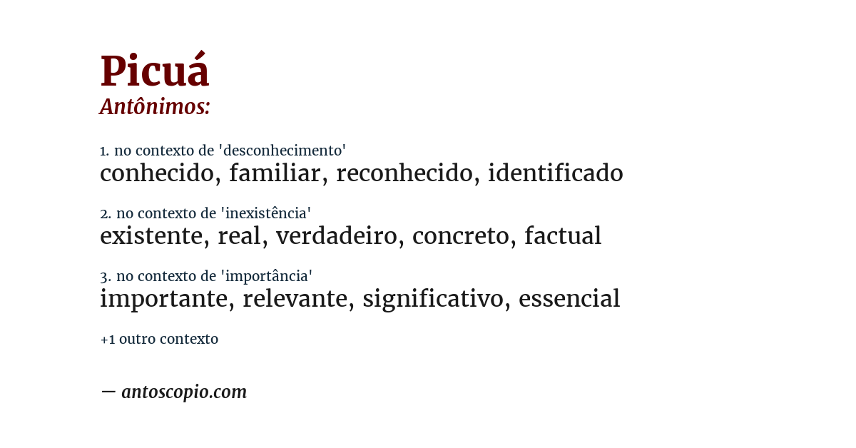 Antônimo de picuá
