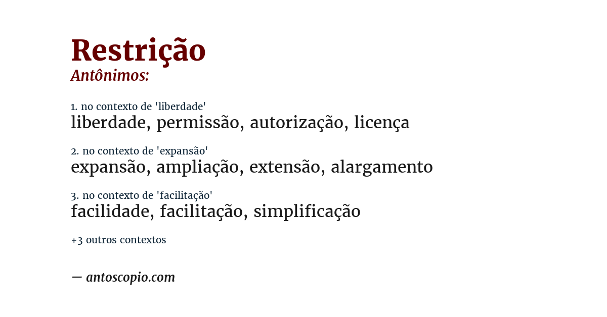 Antônimo de restrição