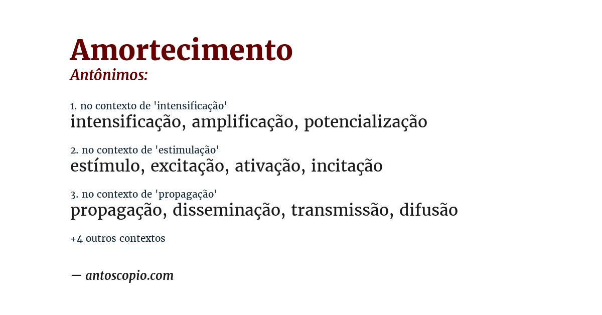 Antônimo de amortecimento