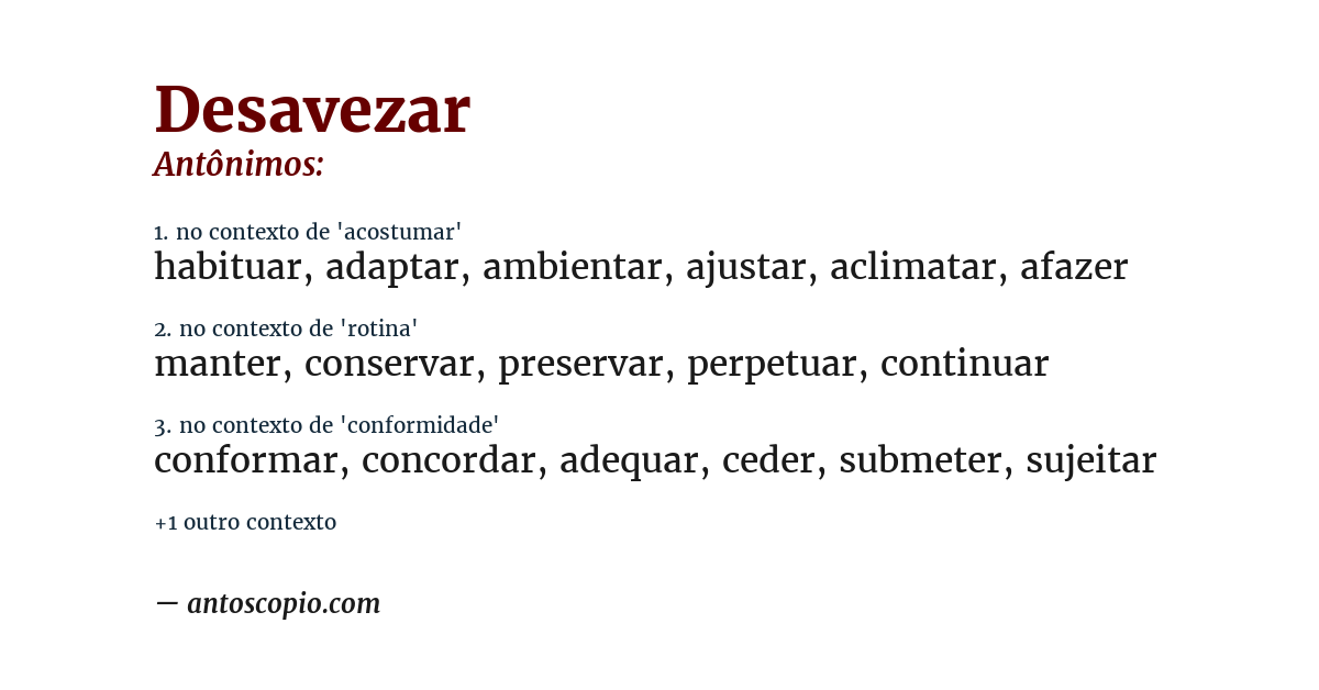 Antônimo de desavezar