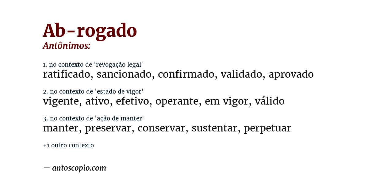 Antônimo de ab-rogado