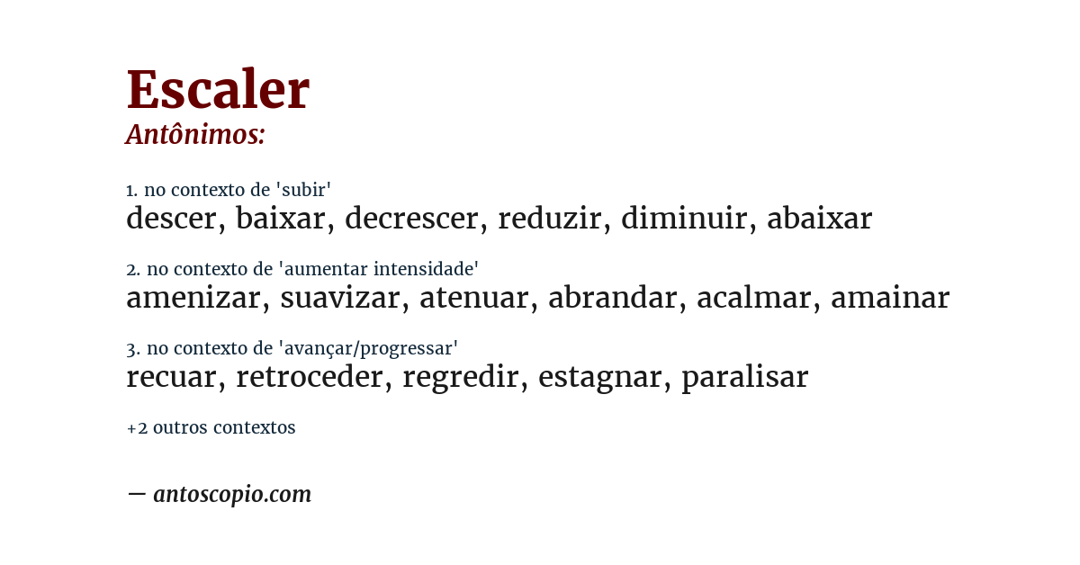 Antônimo de escaler