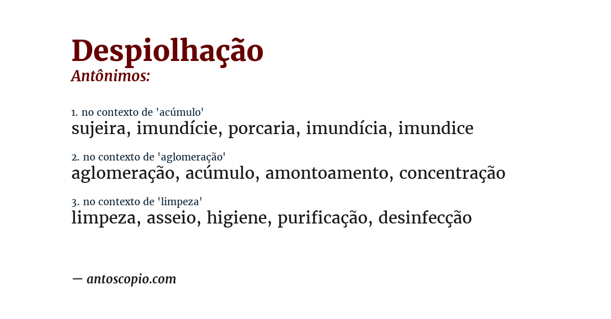 Antônimo de despiolhação