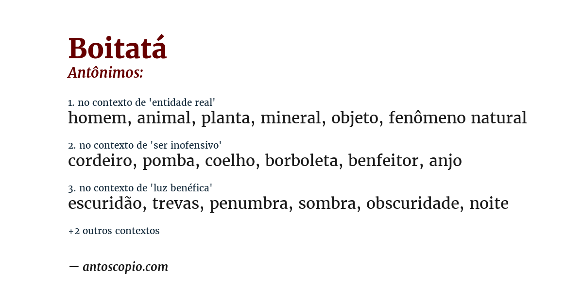 Antônimo de boitatá