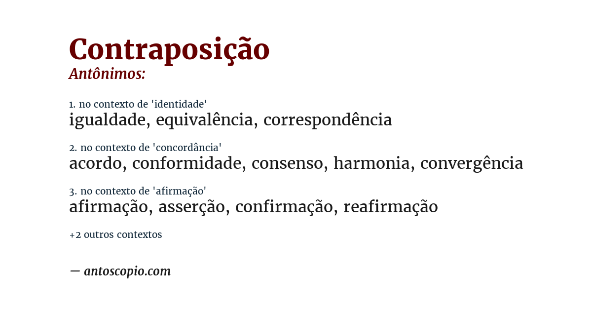 Antônimo de contraposição