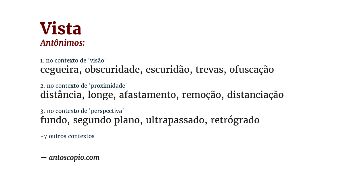 Antônimo de vista