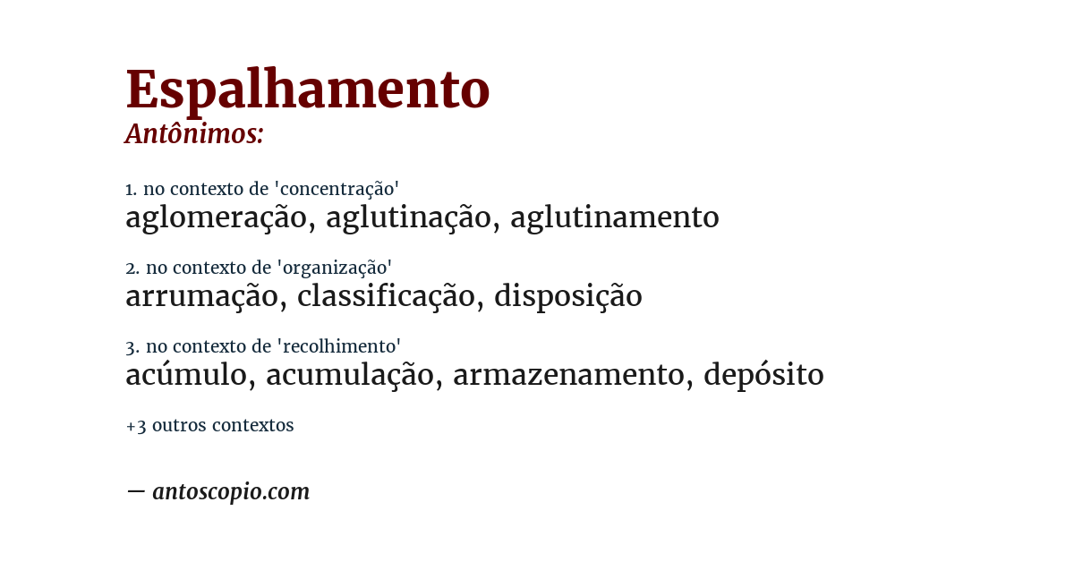 Antônimo de espalhamento