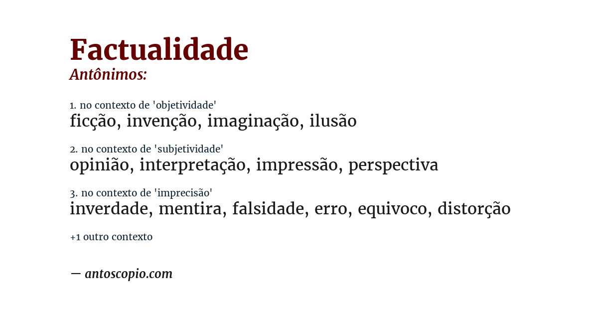 Antônimo de factualidade