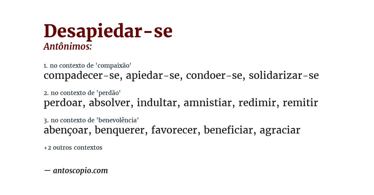 Antônimo de desapiedar-se