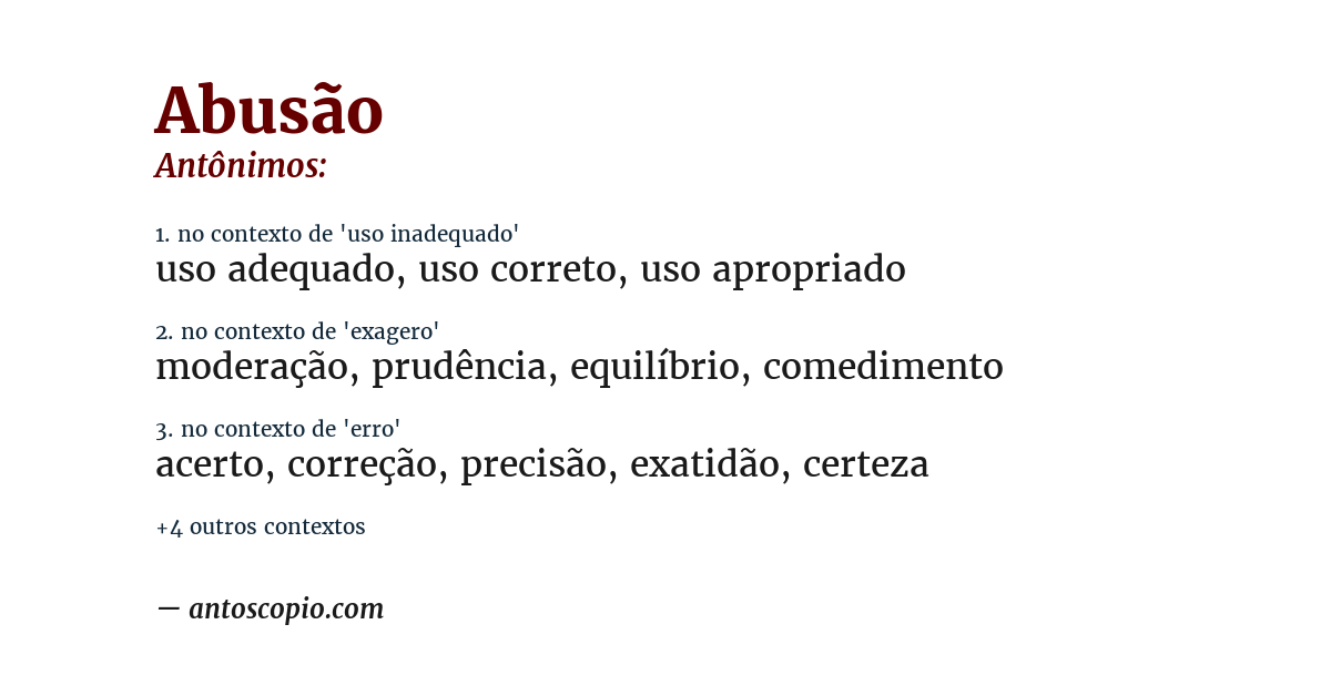 Antônimo de abusão
