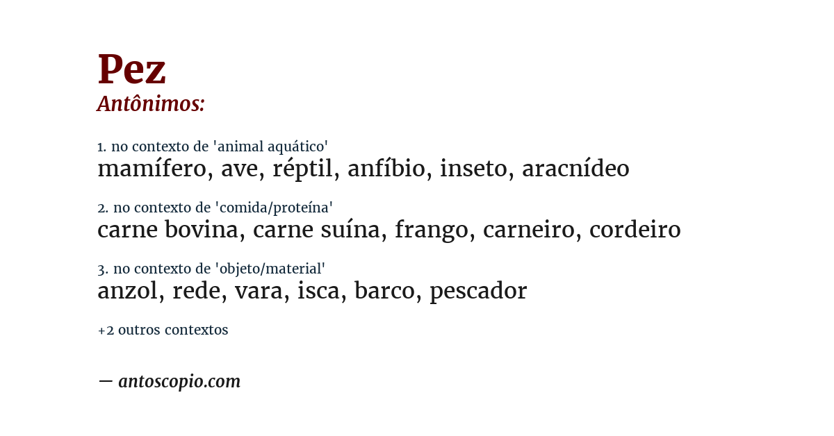 Antônimo de pez