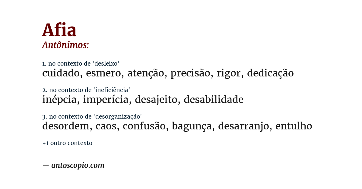 Antônimo de afia