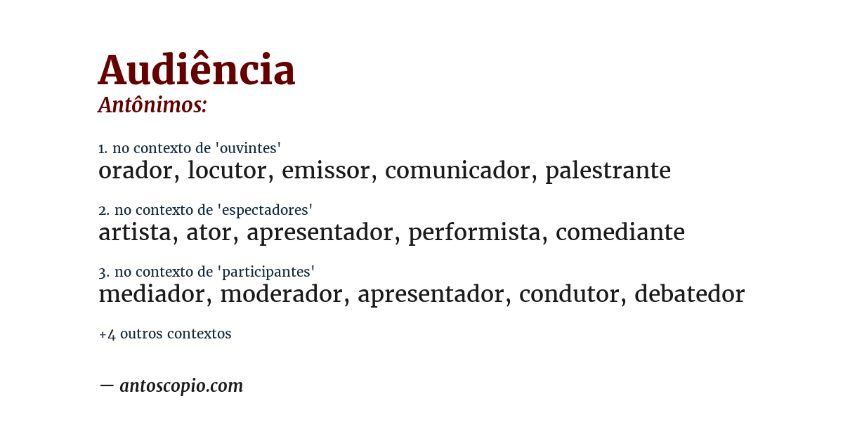 Antônimo de audiência