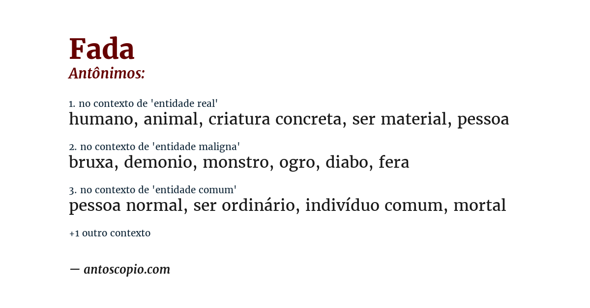 Antônimo de fada