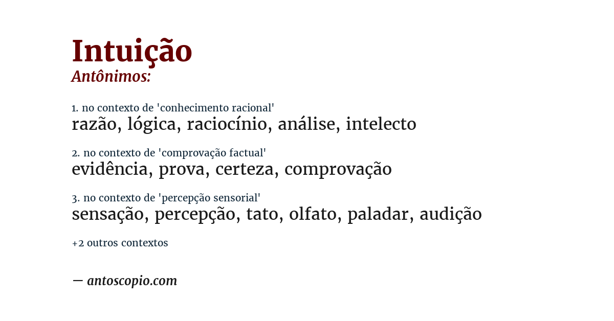 Antônimo de intuição