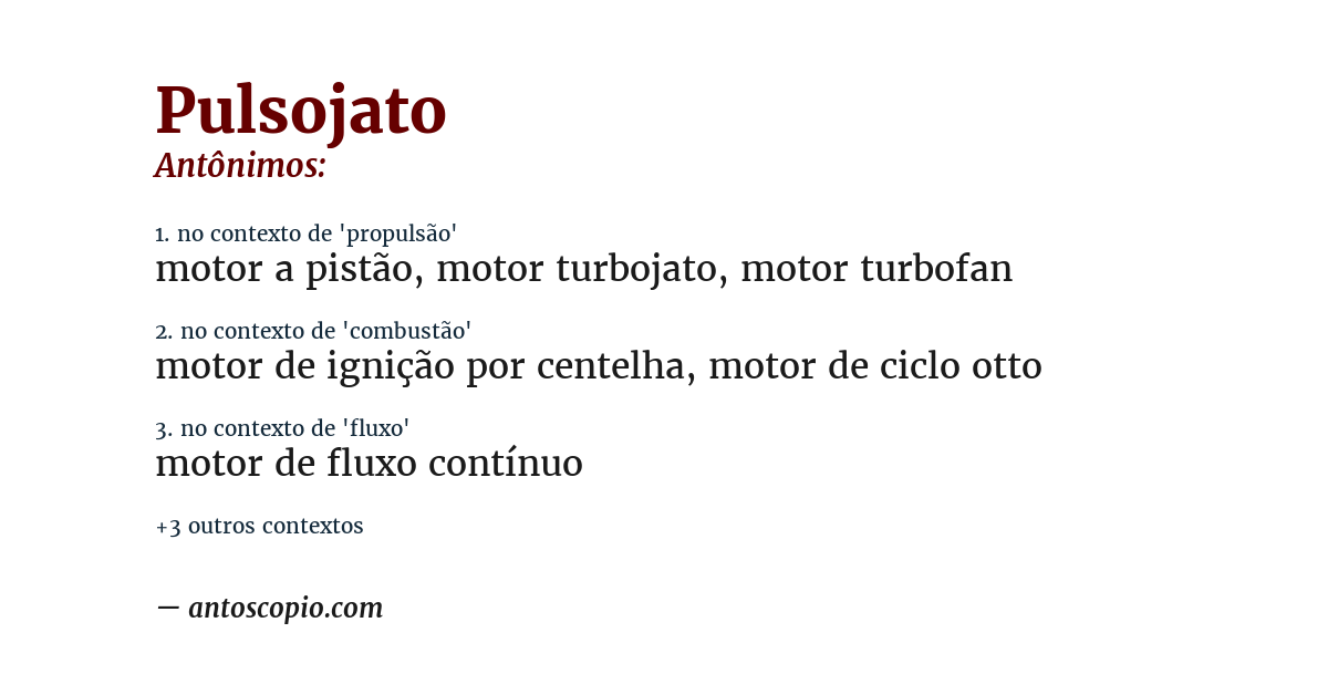 Antônimo de pulsojato