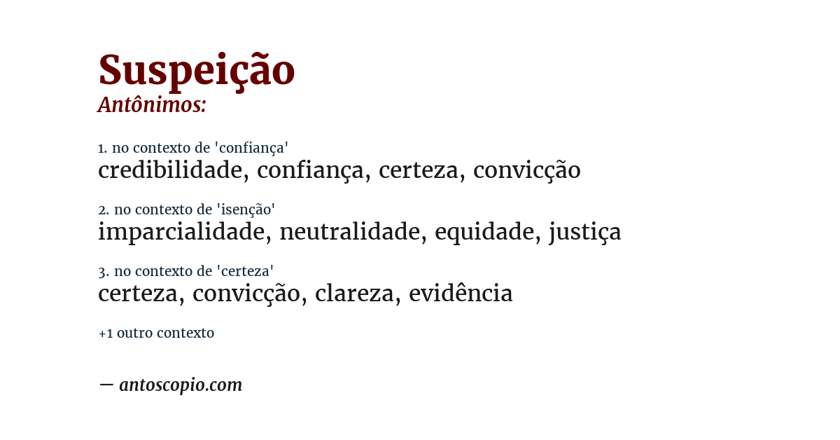 Antônimo de suspeição